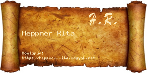 Heppner Rita névjegykártya