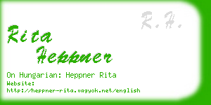 rita heppner business card